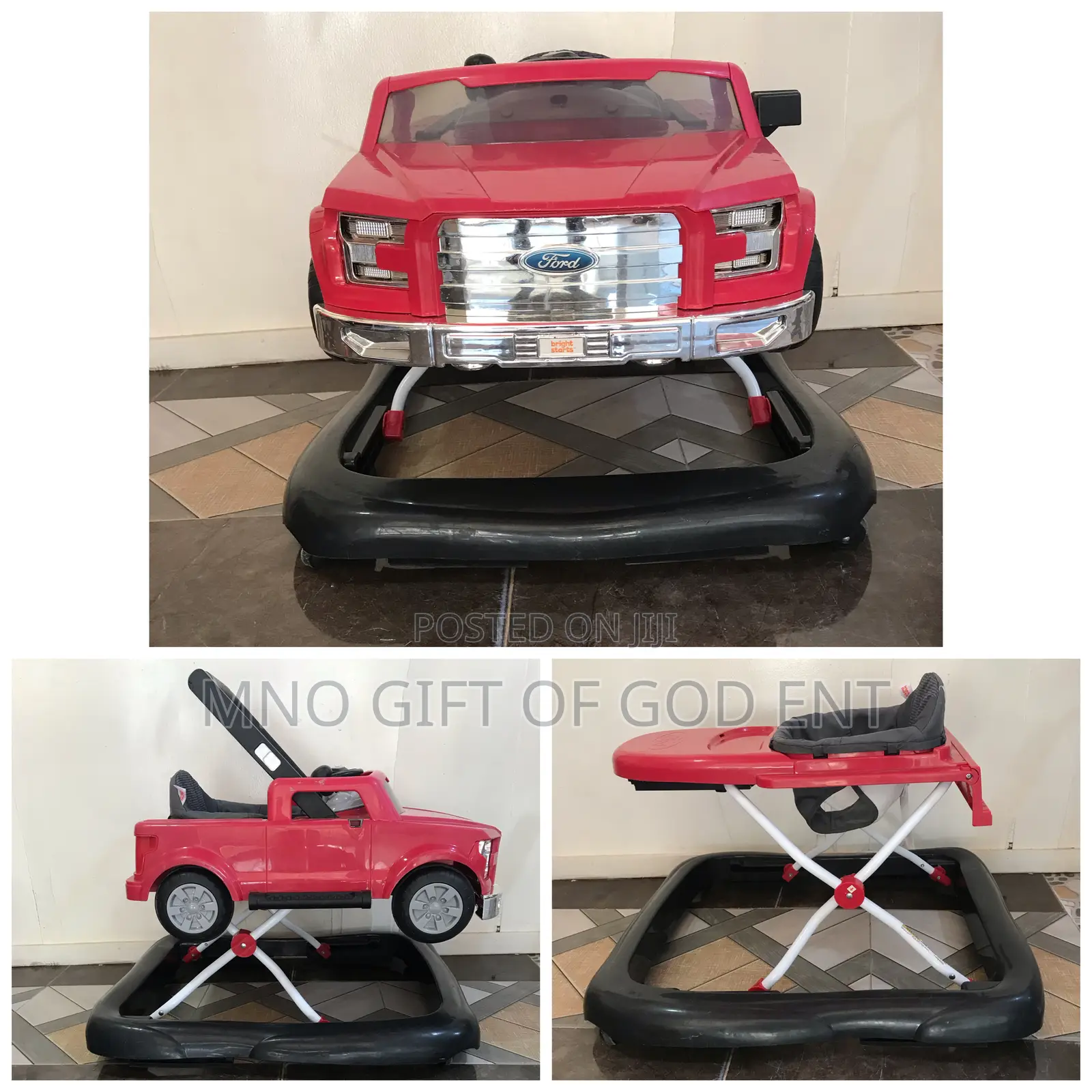 Bright Starts Ford 3 Ways to Play Walker, Red