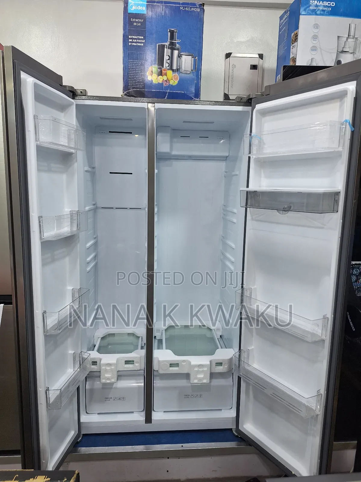 New TCL 500litrs Side by Side Fridge