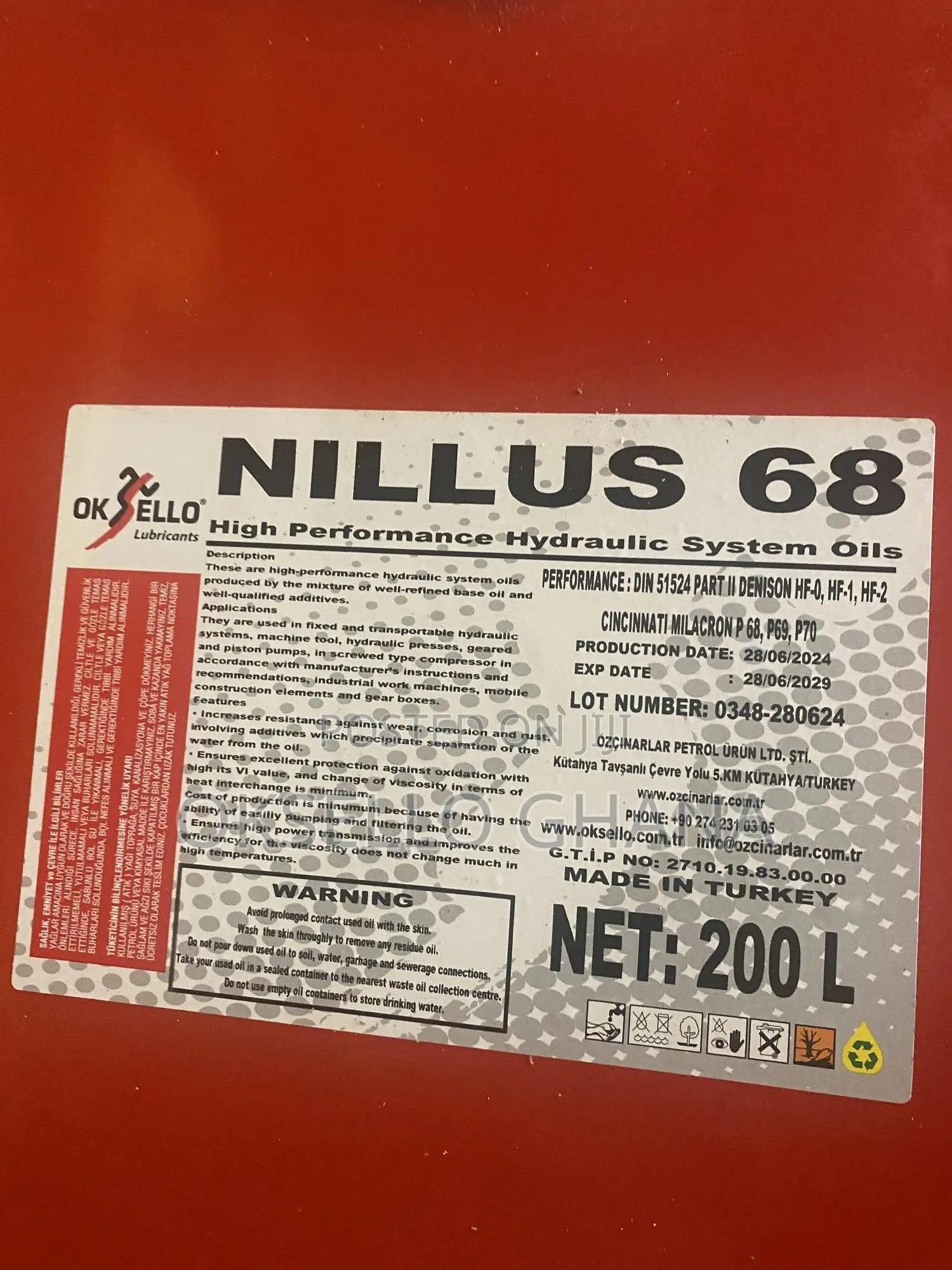 Hydraulic Oil Vg 68