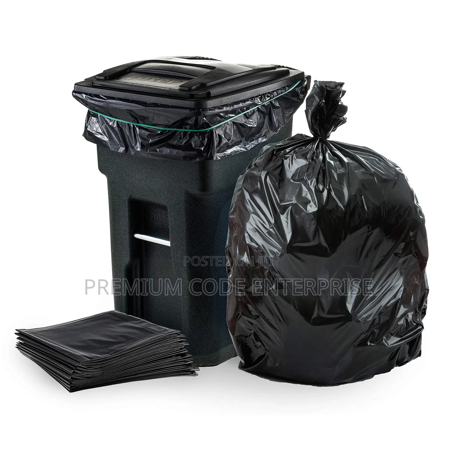 40 Liter Bin Liner 18”X31”, Black-180pcs/Carton