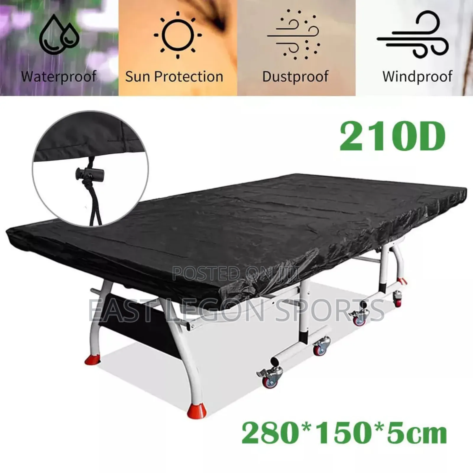 Table Tennis Table Cover Tarpaulin Water Sun Proof Foldable