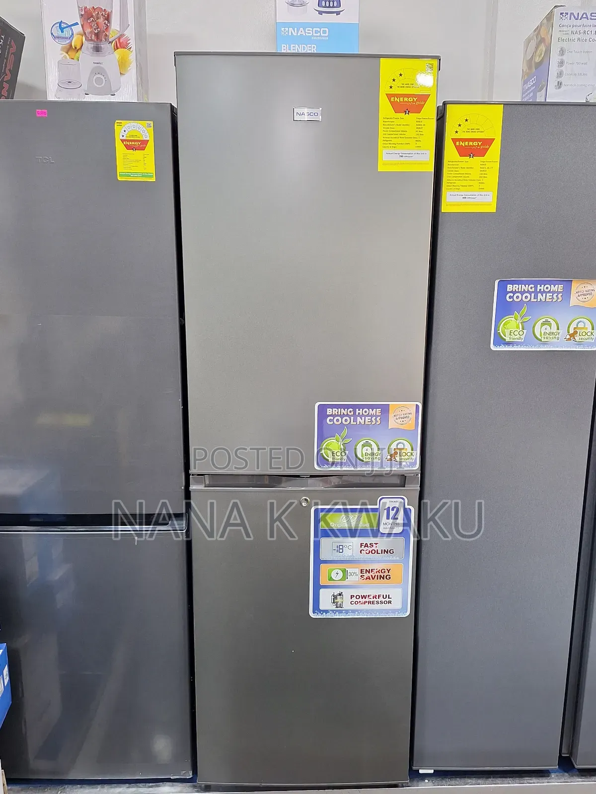 Happy Nasco 250litres Double Door Fridge With Freezer