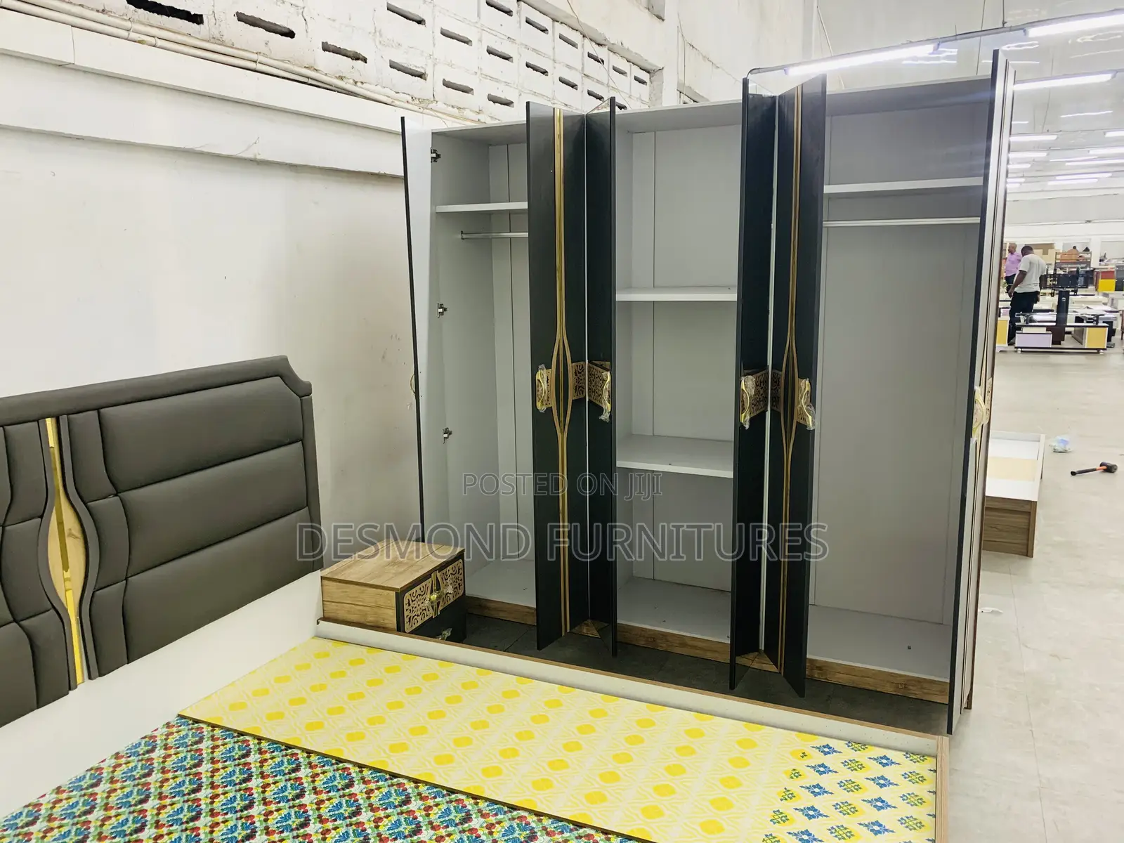 Bed Room Set, Wardrobe, Dresser, Bed