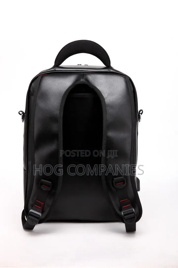 Thick Leather 15.6 Laptop Travel Backpack School Bag