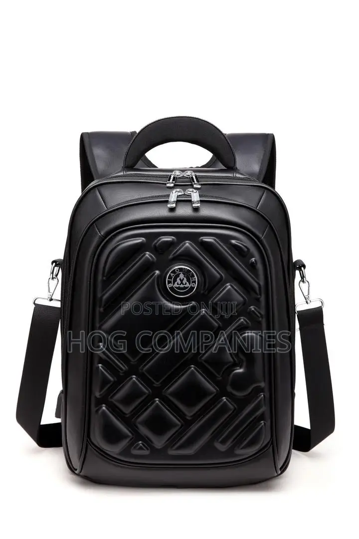 Thick Leather 15.6 Laptop Travel Backpack School Bag