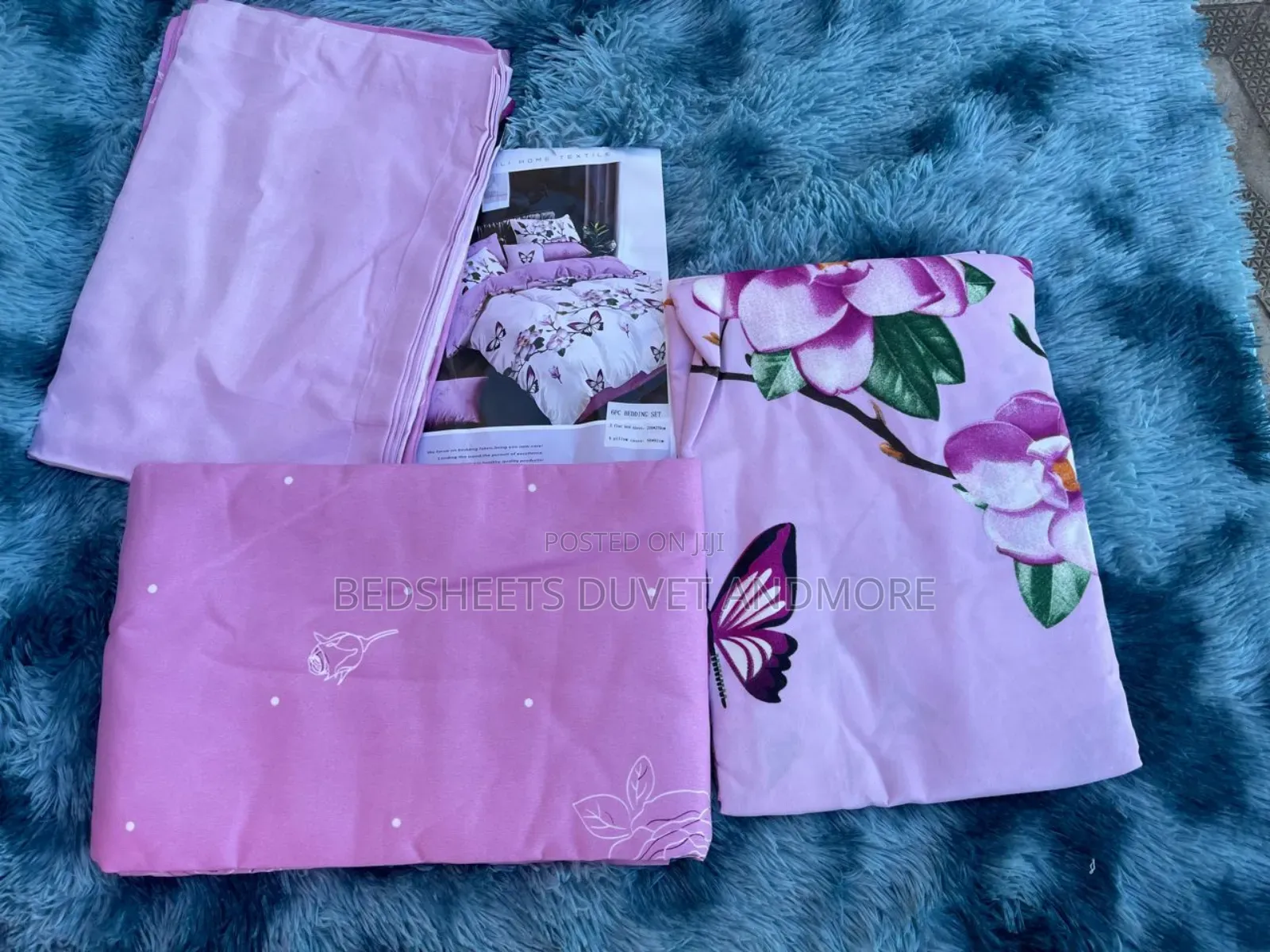 Purple Flowered Bedsheet