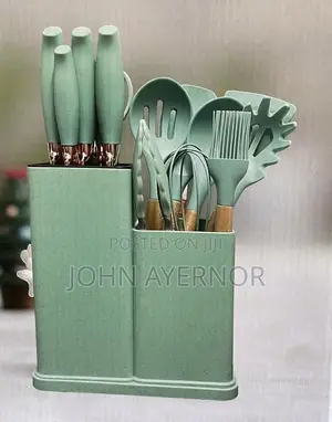 19 Pieces Silicon Ladles and Knives Set