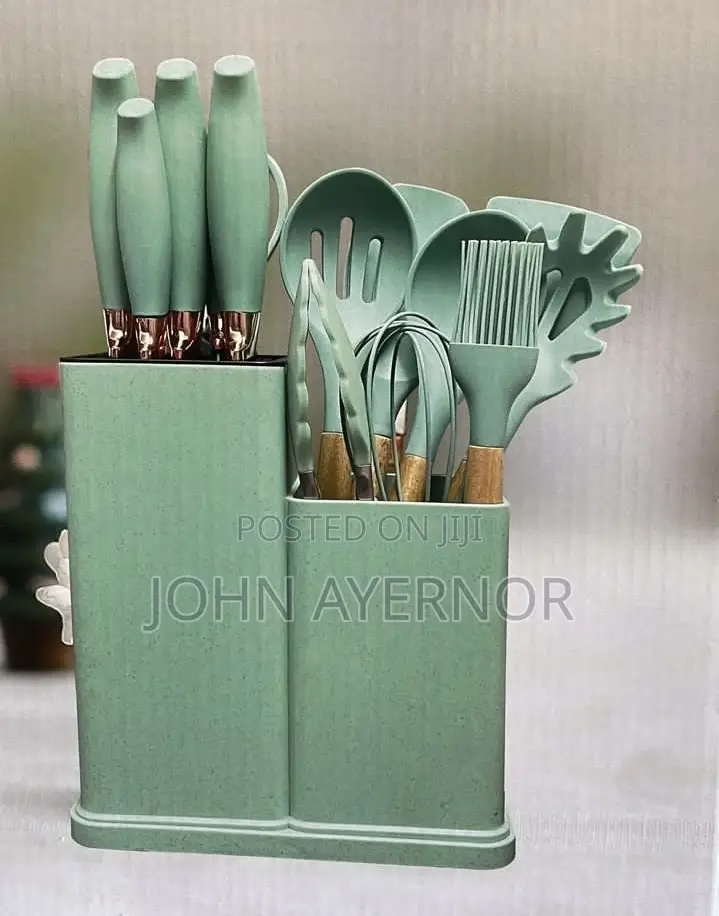 19 Pieces Silicon Ladles and Knives Set