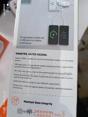 LDNIO Extension Power Socket Strip With 10 Sockets 6 Type-c