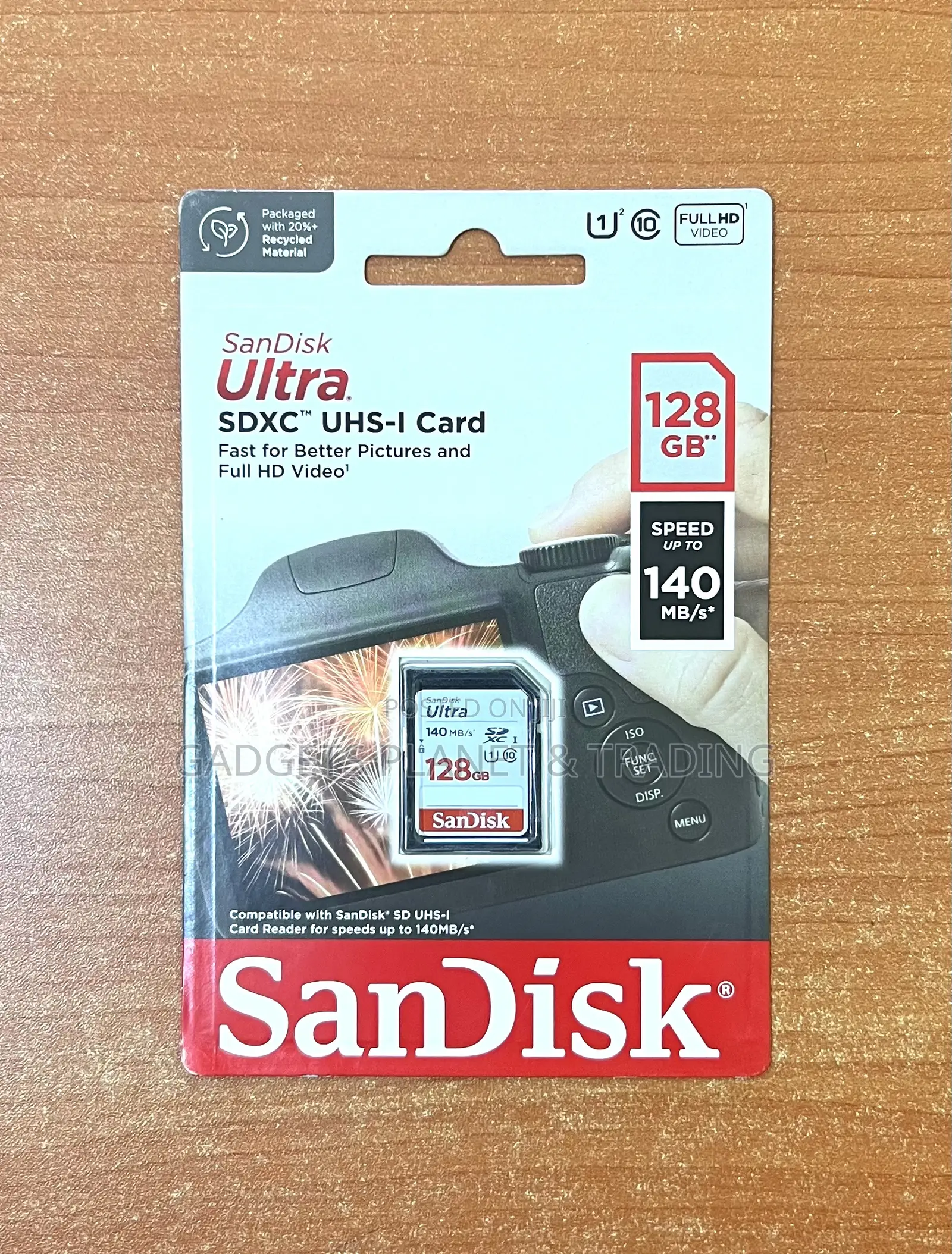 Sandisk 128gb Ultra 140mb/S Uhs-I SDXC Memory Card Class 10