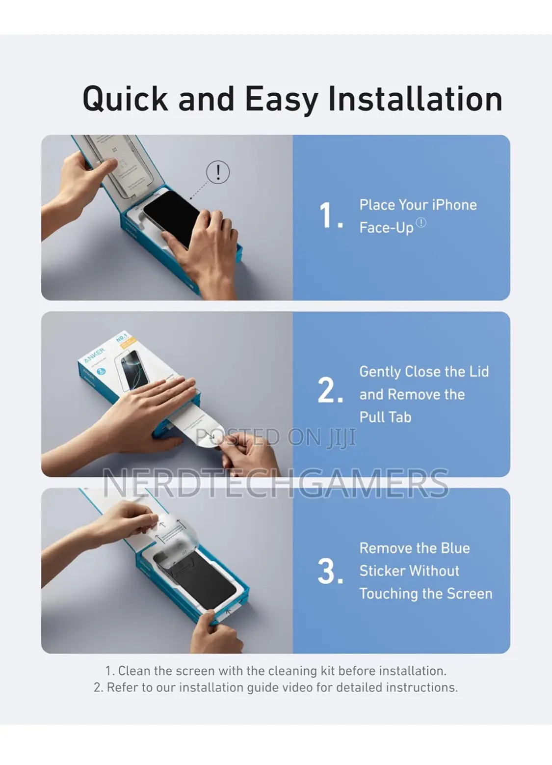 Anker Easy Fit HD Screen Protector, for iPhone 16 Pro Max