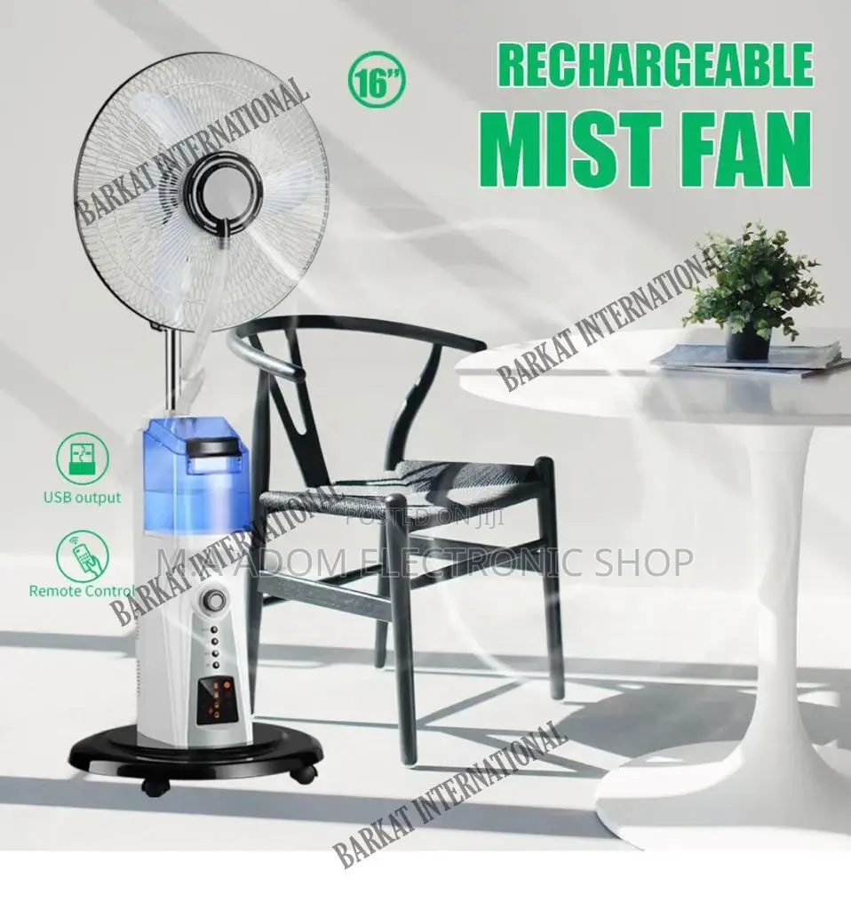10hrs Clinette16”Solar Rechargeable Fan With Remote Control