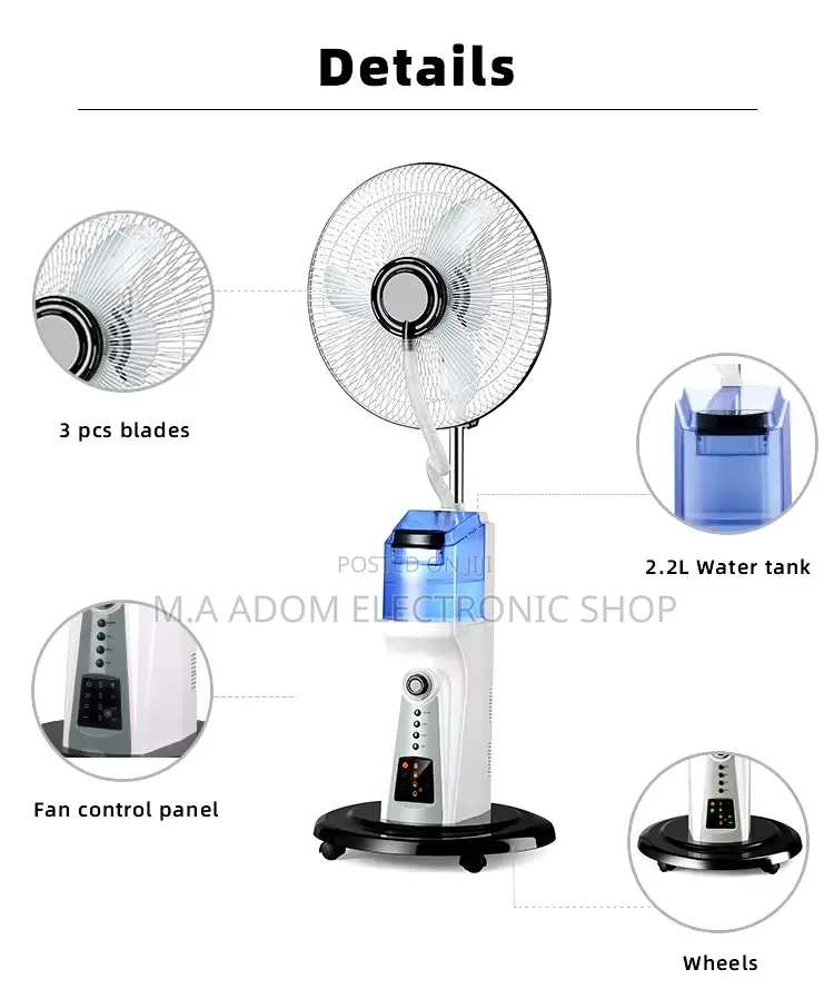10hrs Clinette16”Solar Rechargeable Fan With Remote Control
