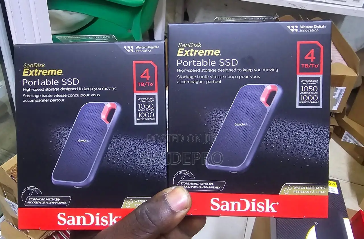 4TB Sandisk Extreme Portable SSD Drive 1050 MB/S