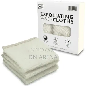Dual-Sided Exfoliating Washcloths 9.9 Inch X 9.9 Inch 3 Pack