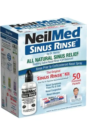 Neilmed Sinus Rinse 50 Premixed Sachets With Bottle