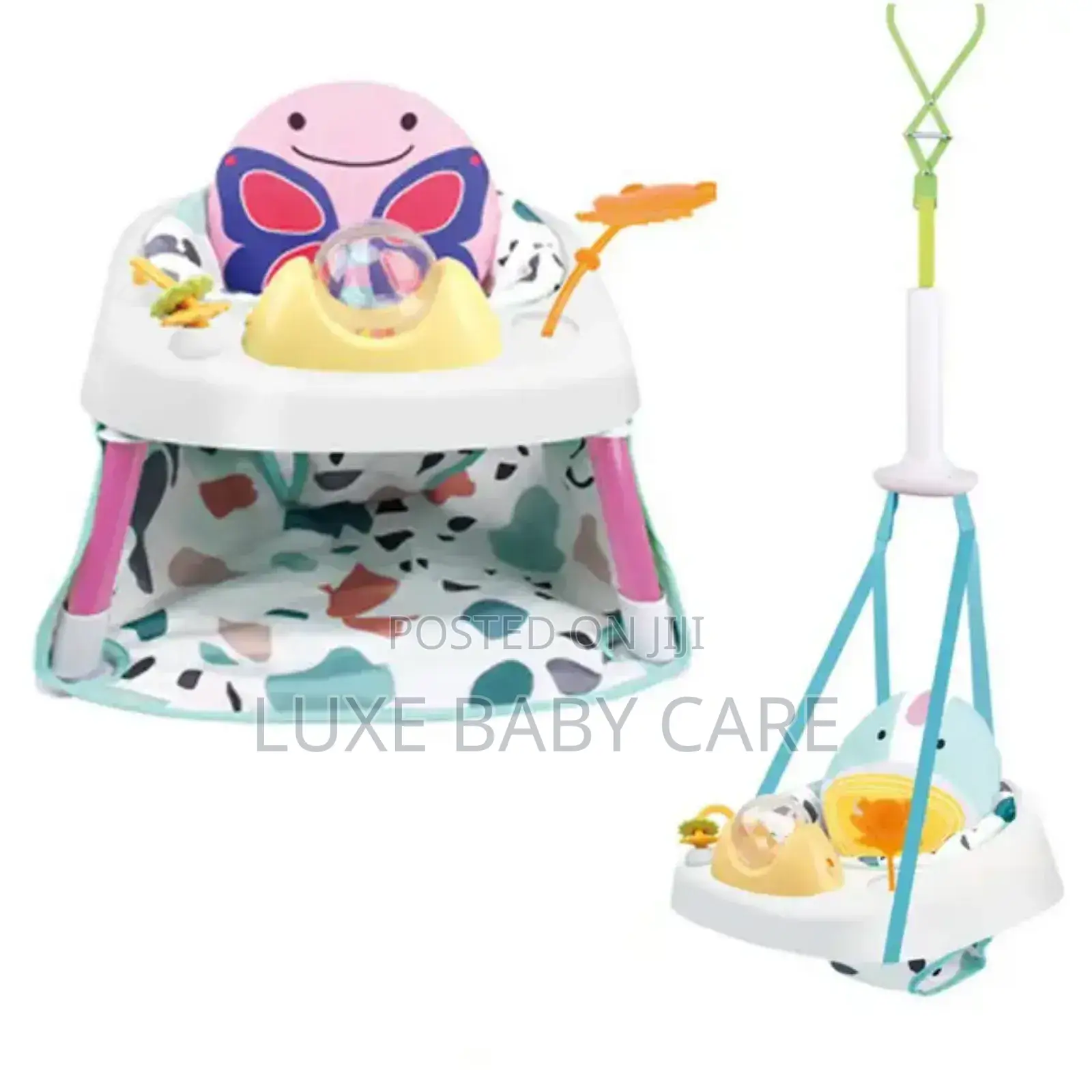 2-in-1 Doorway Jumper, Music Lights for Babies,