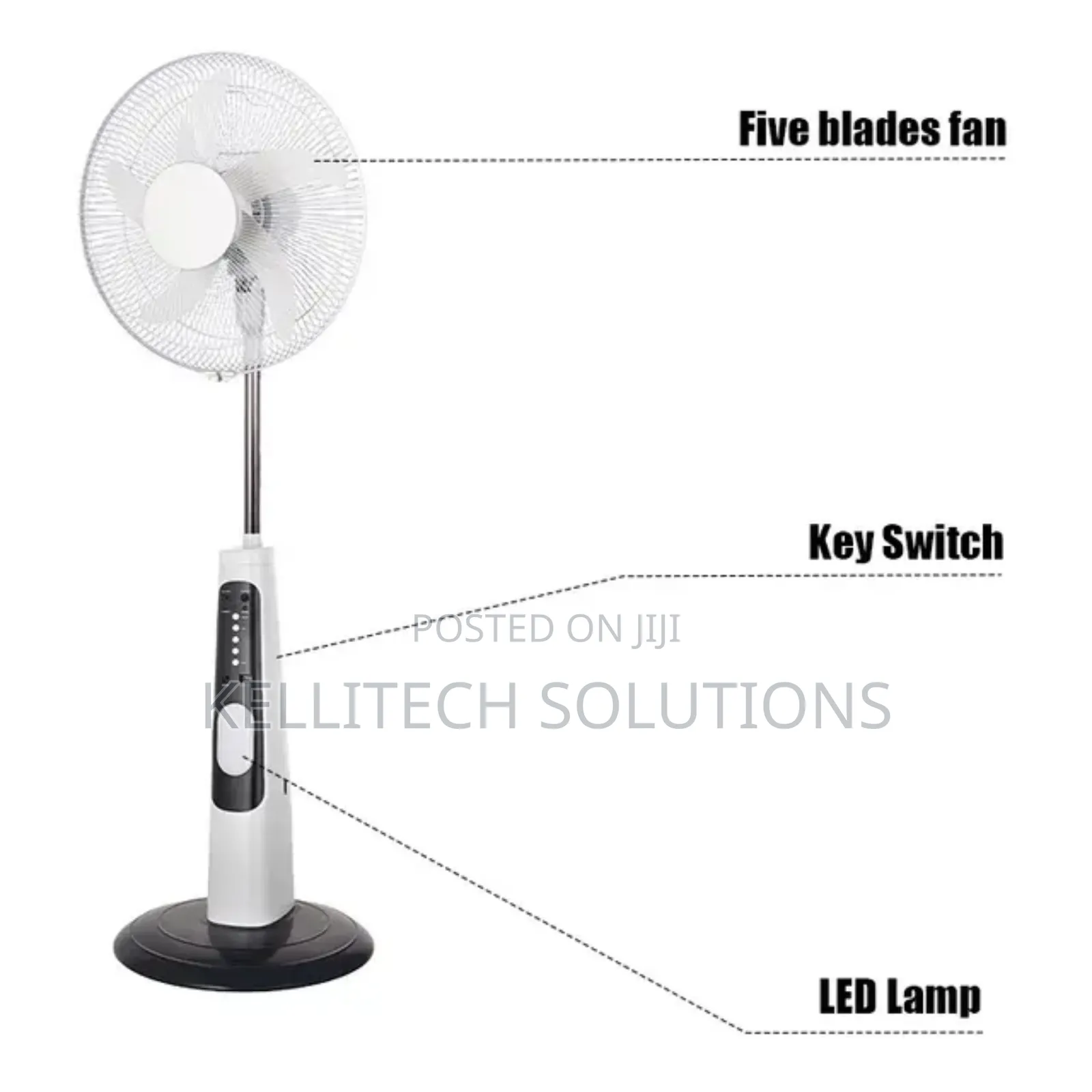 32hours 9-Speed Rechargeable Solar Fan With Gifts