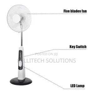 32hours 9-Speed Rechargeable Solar Fan With Gifts
