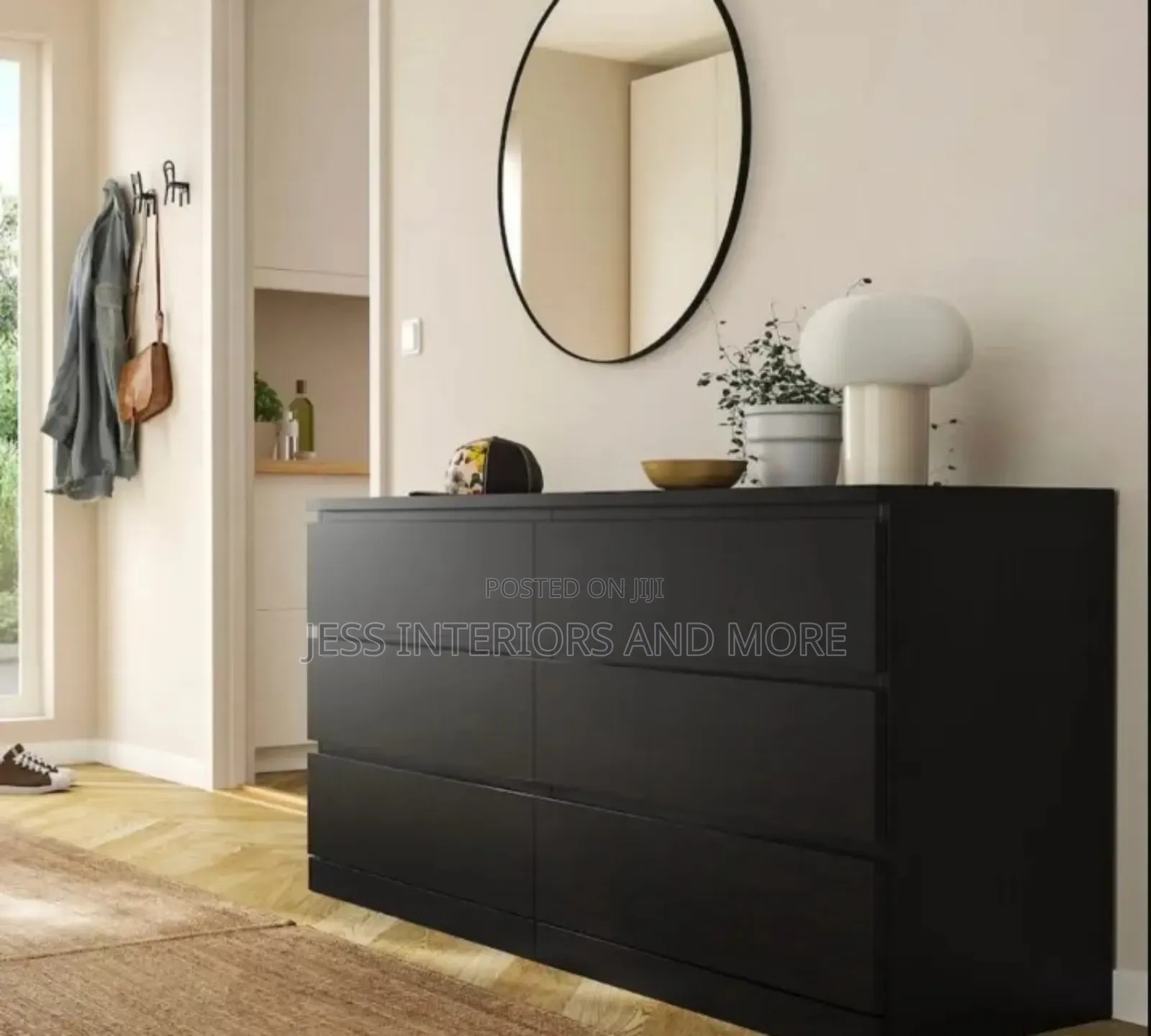 Dresser 6 Drawer (Black)