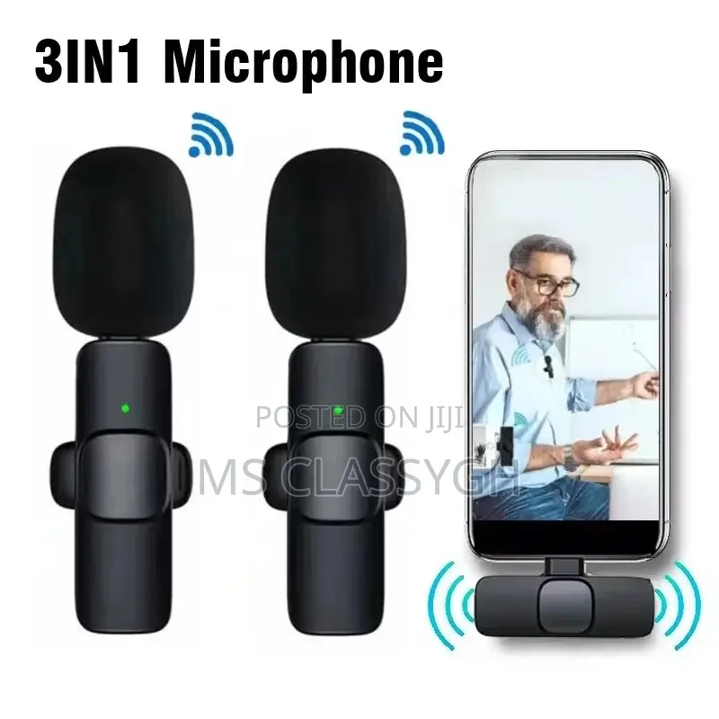 Wireless Lavalier Mini Microphone for Android Type C iPhone