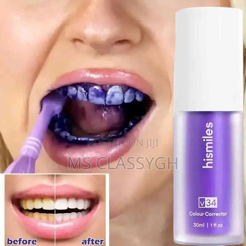 Hismile Teeth Whitening Cleaning Purple Corrective Paste