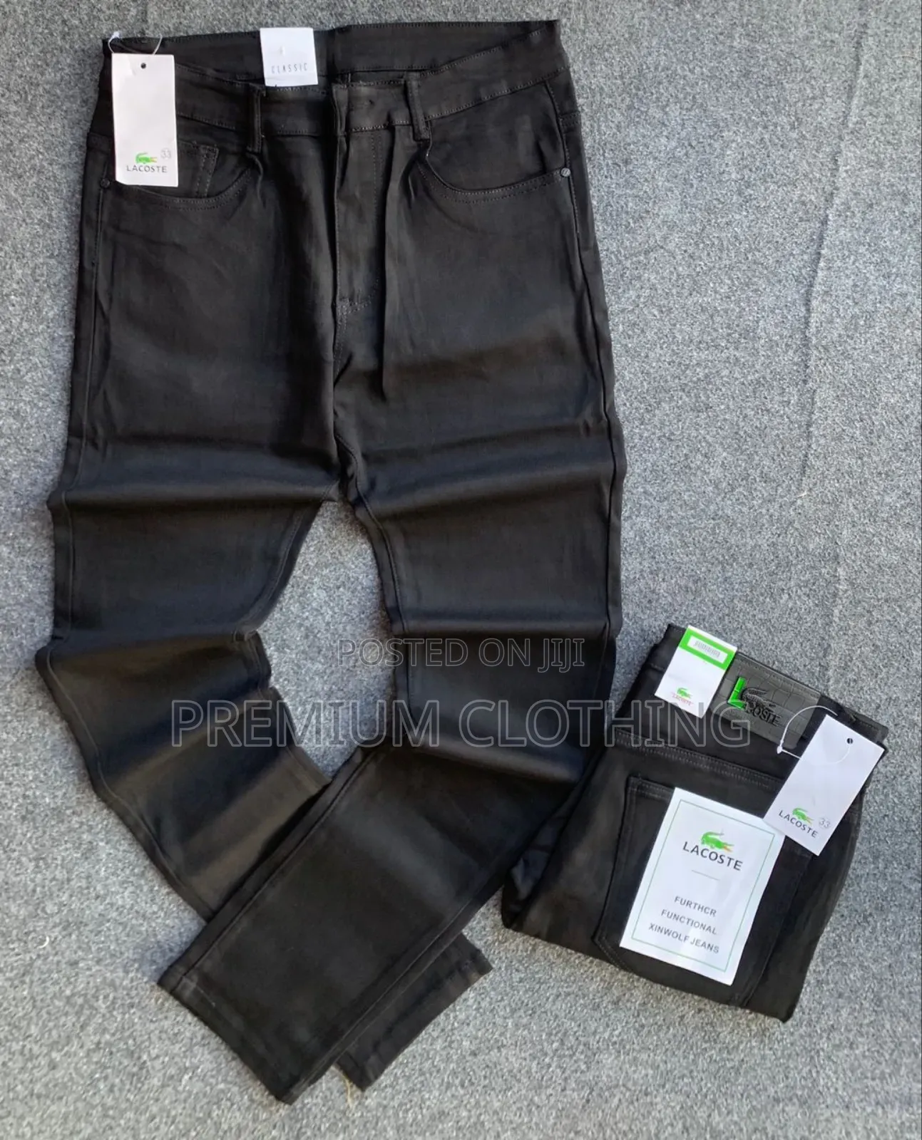 Plain Black Colour Jeans Trousers for Men