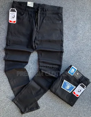 Plain Black Colour Jeans Trousers for Men