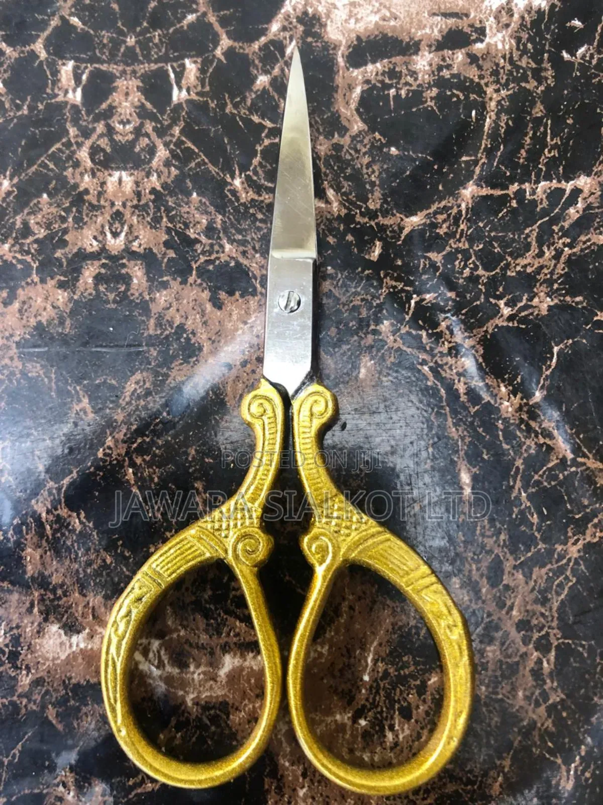 Fancy Handle Gold Scissors 100mm
