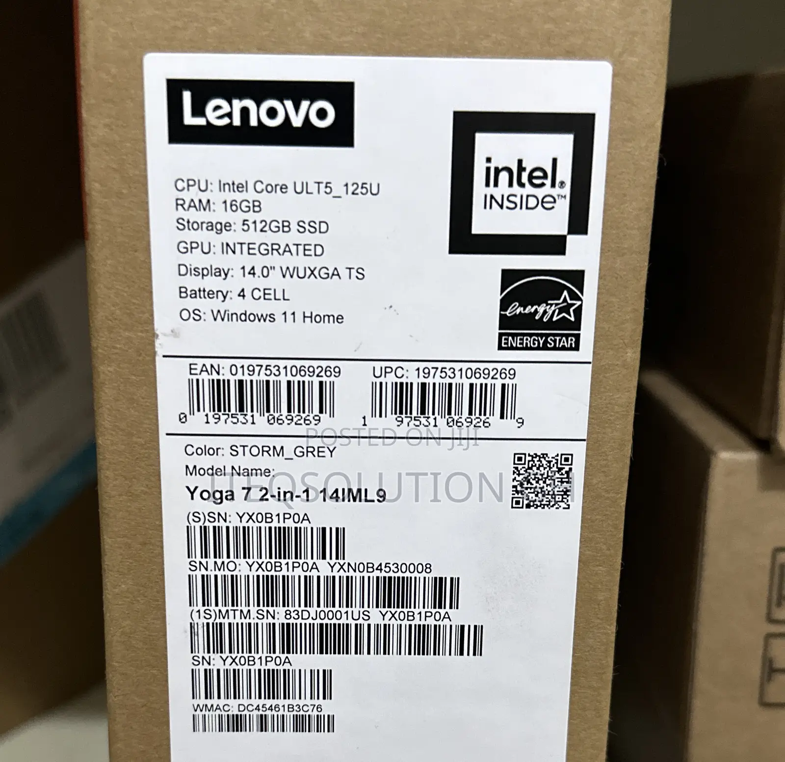 New Laptop Lenovo ThinkPad Yoga 16GB Intel Core Ultra 5 SSD 512GB