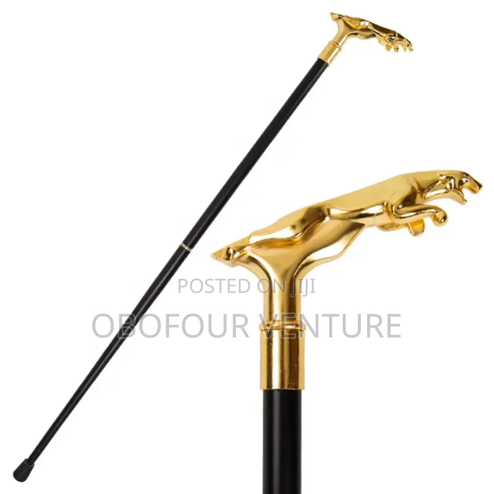 JAGUAR HEAD WALKING STICK With a Sword Inside
