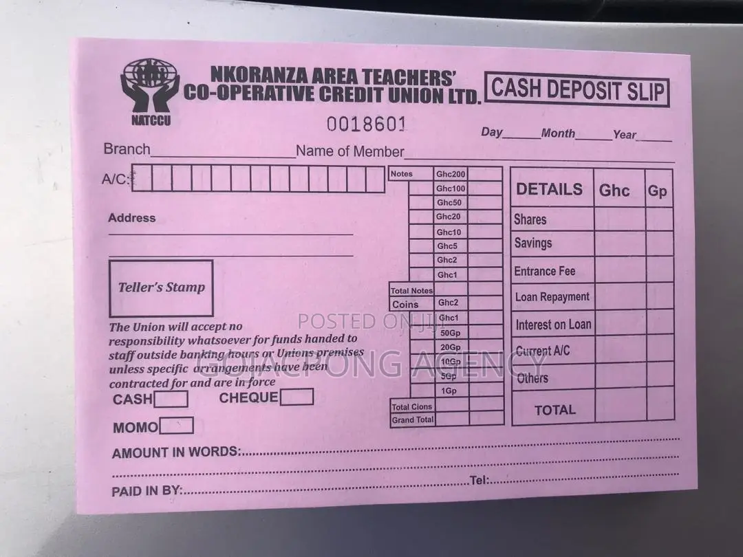 Receipt, Invoice, Waybill, Day Books, Cash Deposit Slip Etc