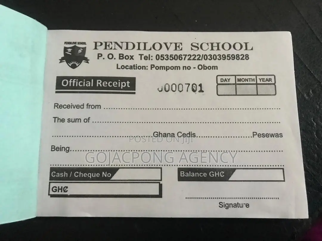 Receipt, Invoice, Waybill, Day Books, Cash Deposit Slip Etc