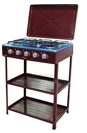 Gleaming NASCO-5-BURNER-GAS-STOVE-NASGS-K5BSM-S