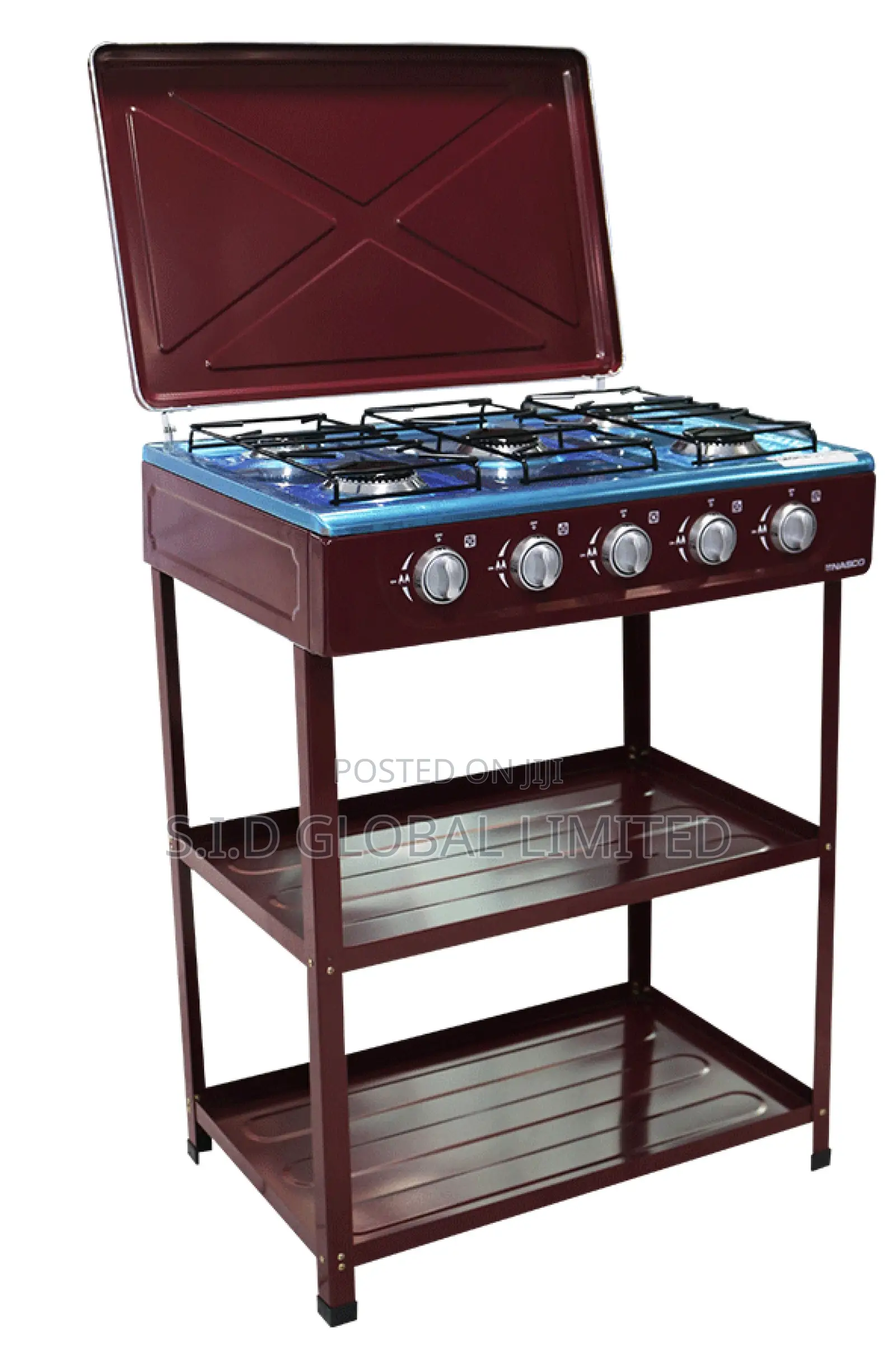 Live,Laugh,Burn NASCO-5-BURNER-GAS-STOVE-NASGS-K5BSM-S