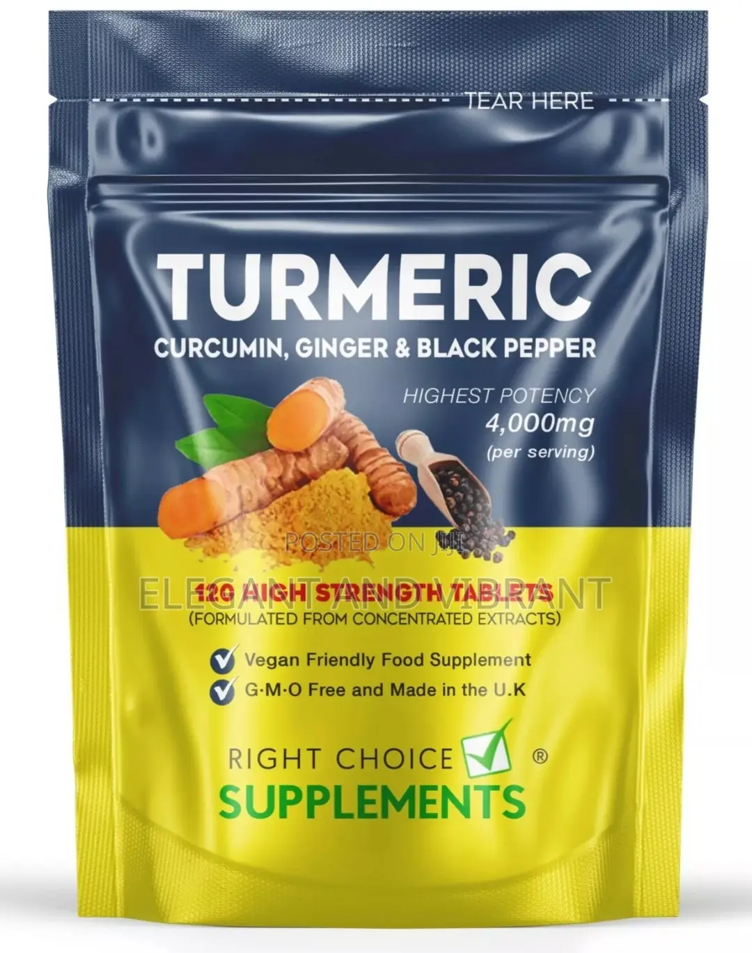 Tumeric, Cuircum and Ginger 120 High Strength Tablet