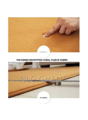 (L40 X W60)Cm Coral Velvet Memory Foam Soft Mat Non-Slip Bat