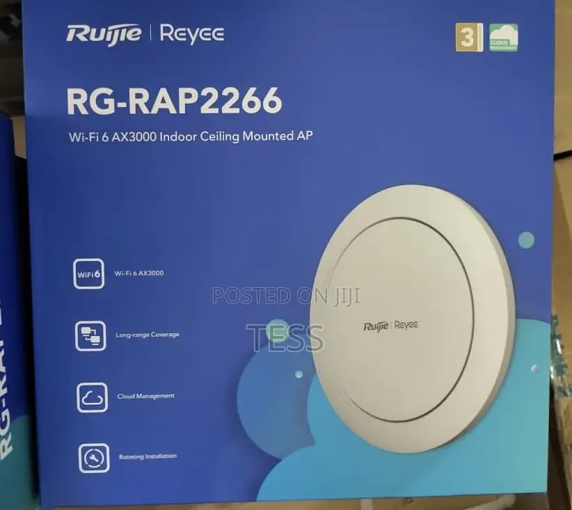Ruijie Rg-Rap2266 Wifi6 Ax3000 Dual-Band Round Ceiling Ap