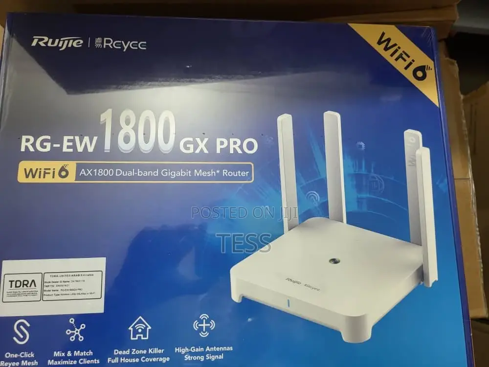 Ruijie Dual Band Wifi6 1800mbps Gigabit Mesh Rg-Ew1800gx Pro