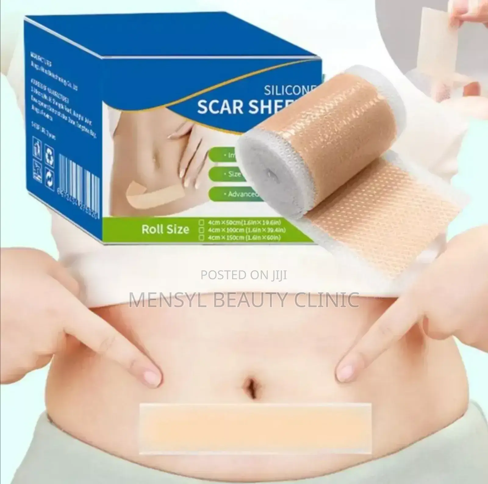 Medical Silicone Scar Reusable Sheet. For Cs, Keloid Surgery