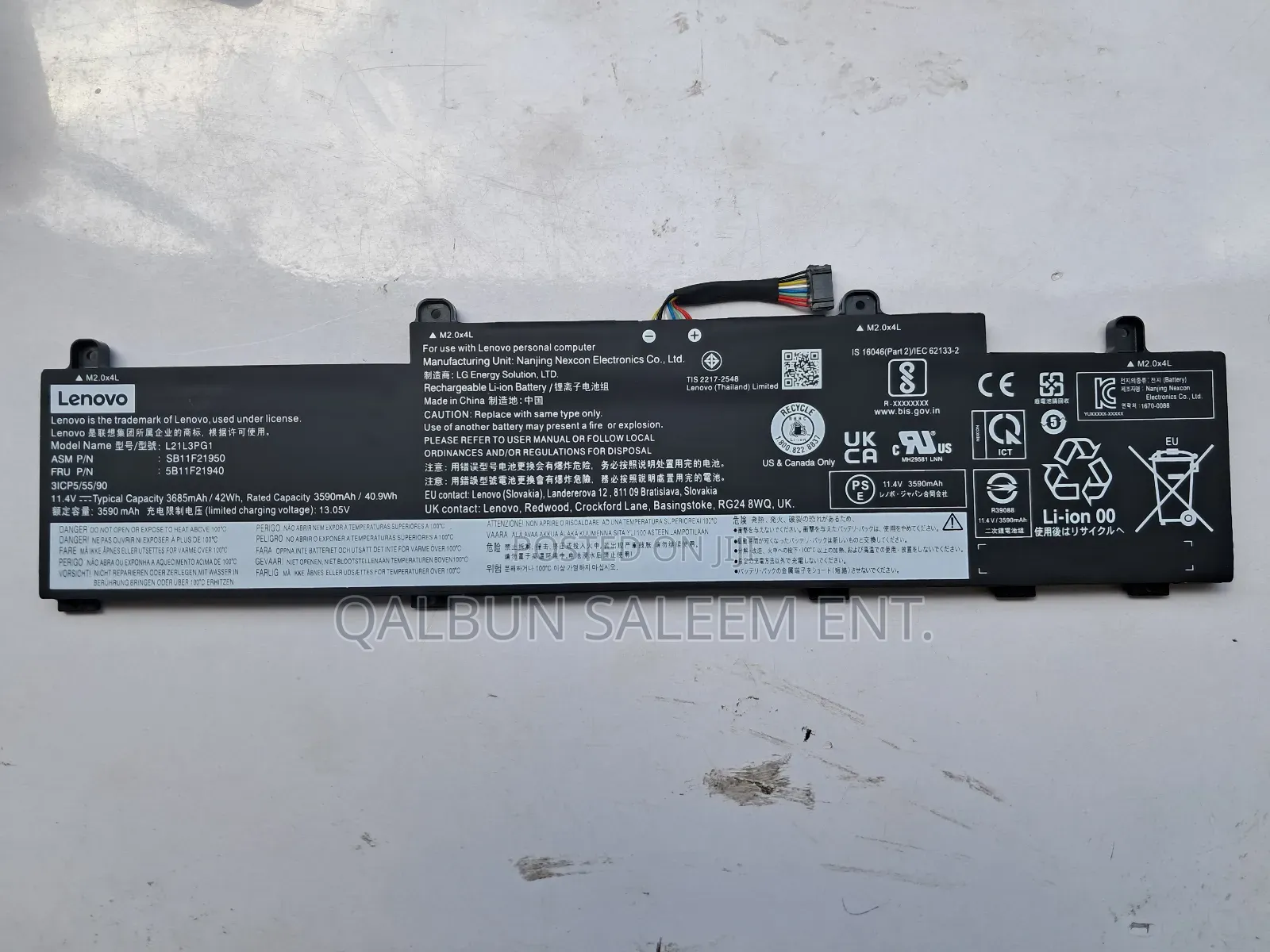 Lenovo L21L3PG1 Laptop Battery for L14 Gen 3 L14 Gen 4 L15