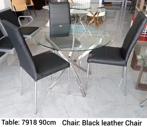 Photo - Classic Dinning Table With 3 Leather Seaters