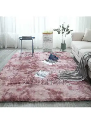 (L80 X W160 X H4)Cm Home Indoor Floor Tie Dyed Carpet - Wine