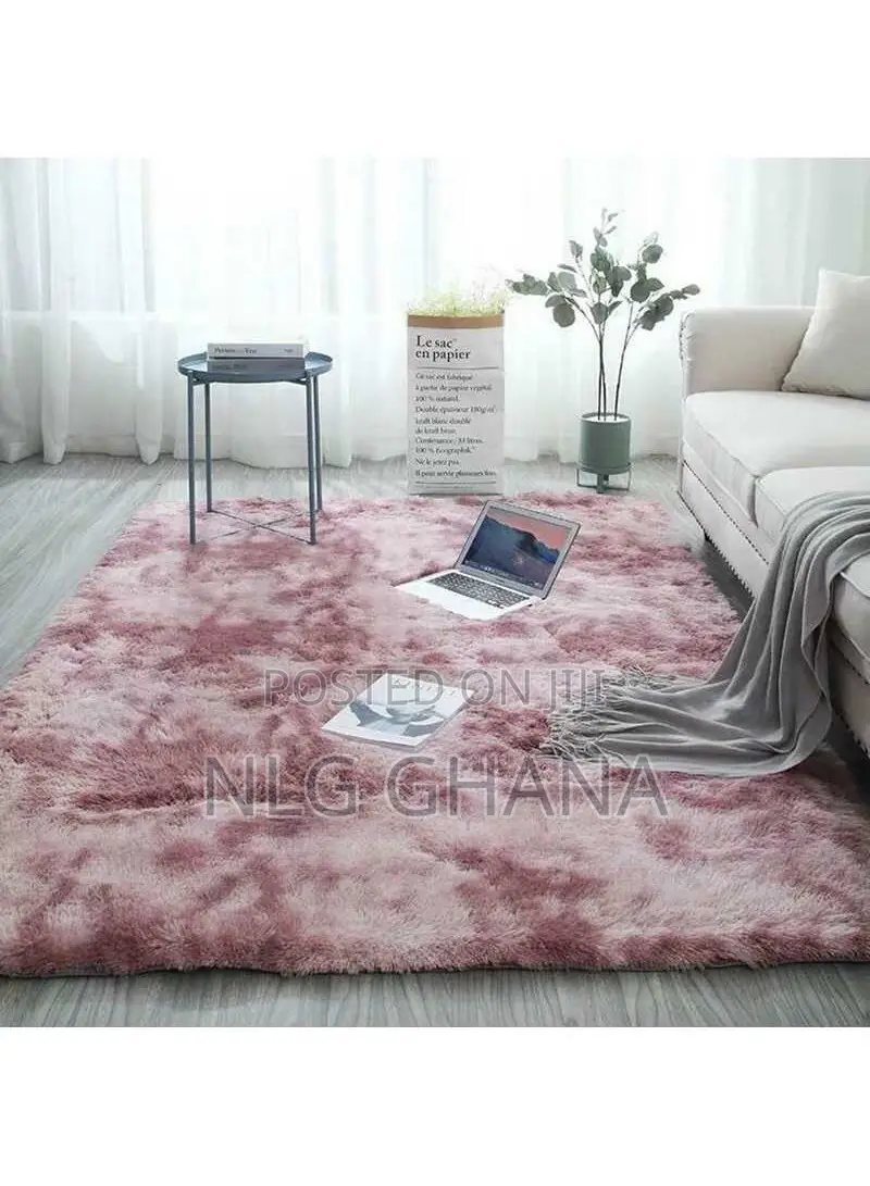 (L80 X W160 X H4)Cm Home Indoor Floor Tie Dyed Carpet - Wine