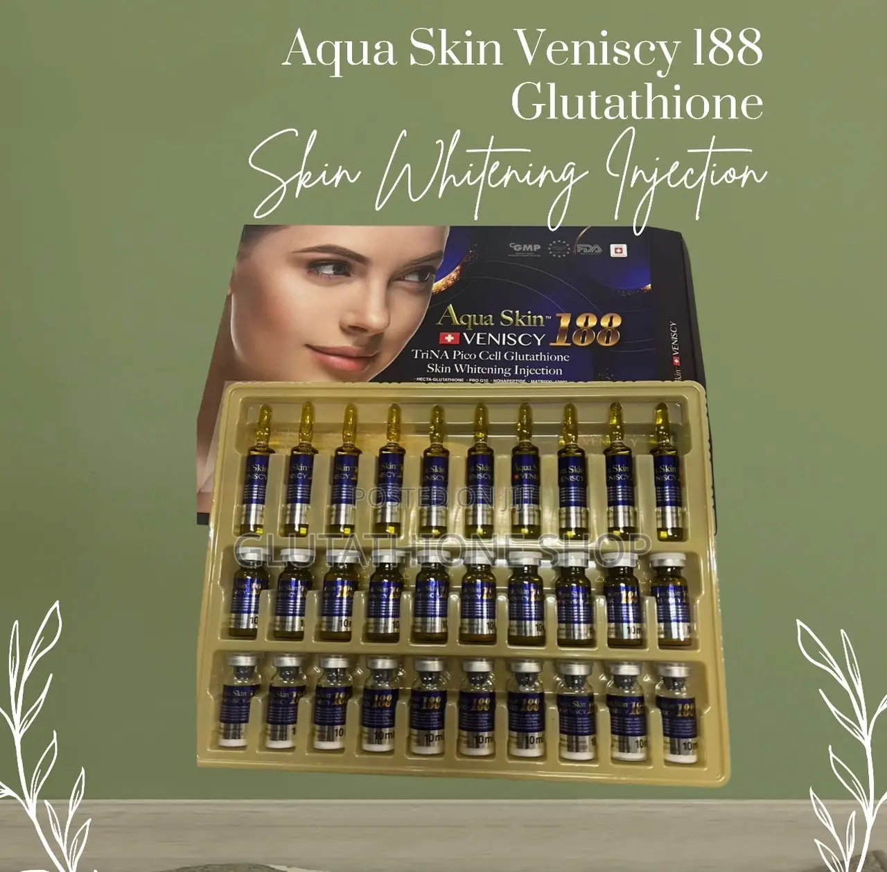 Aqua Skin Veniscy 188 Skin Whitening Injection Vitamins