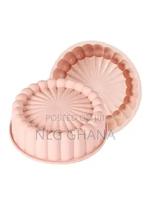 Flower Shape Silicone Baking Pan Round Tray Bread Mousse Cak