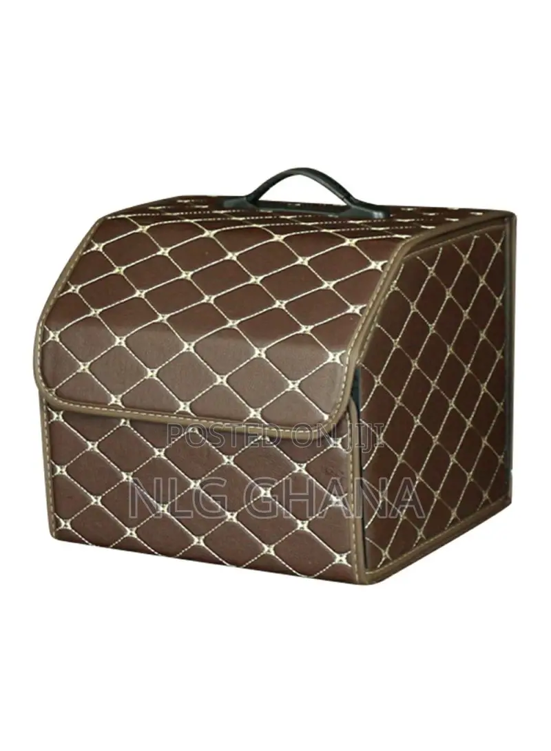 Foldable Car Trunk Organizer Container Leather Storage Box 1