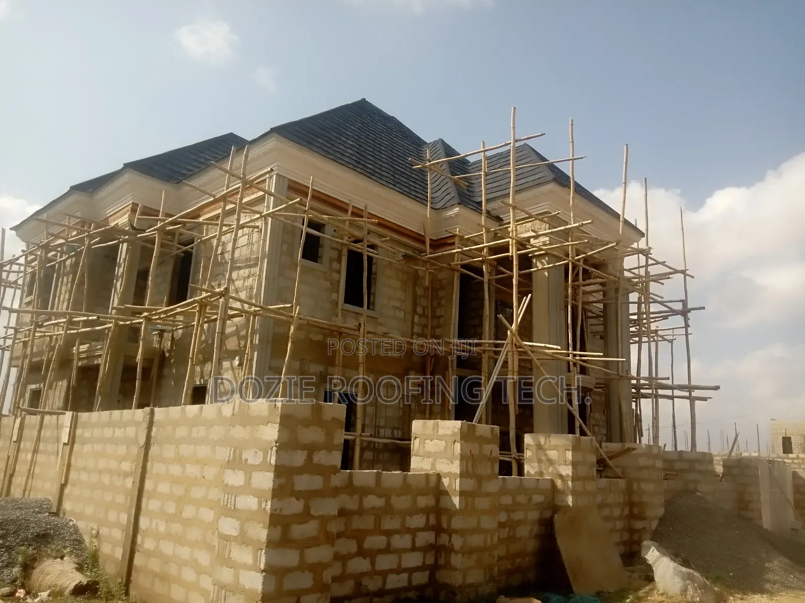 Parapet Woodwork and Installation of Stone Coated Sheets