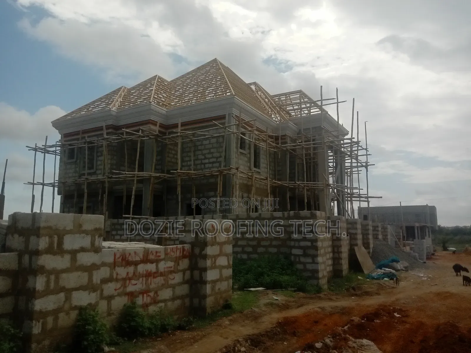 Parapet Woodwork and Installation of Stone Coated Sheets