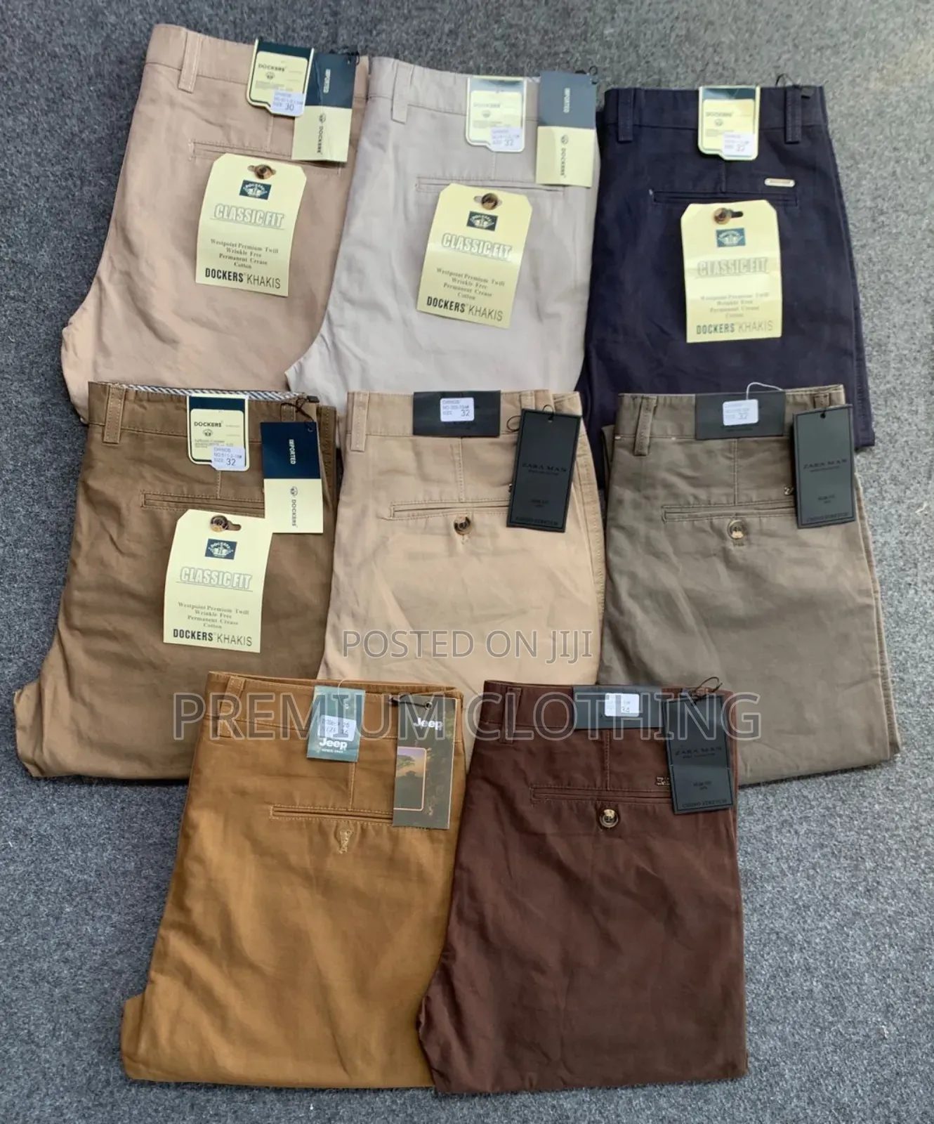 Braneded Khaki Trousers for Men Available